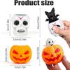 Halloween Squeeze Toys Pumpkin Skeleton Squishy Toys for Kids Stress Relief Sensory Toys Ghost in Cup Fidget Toys Ball