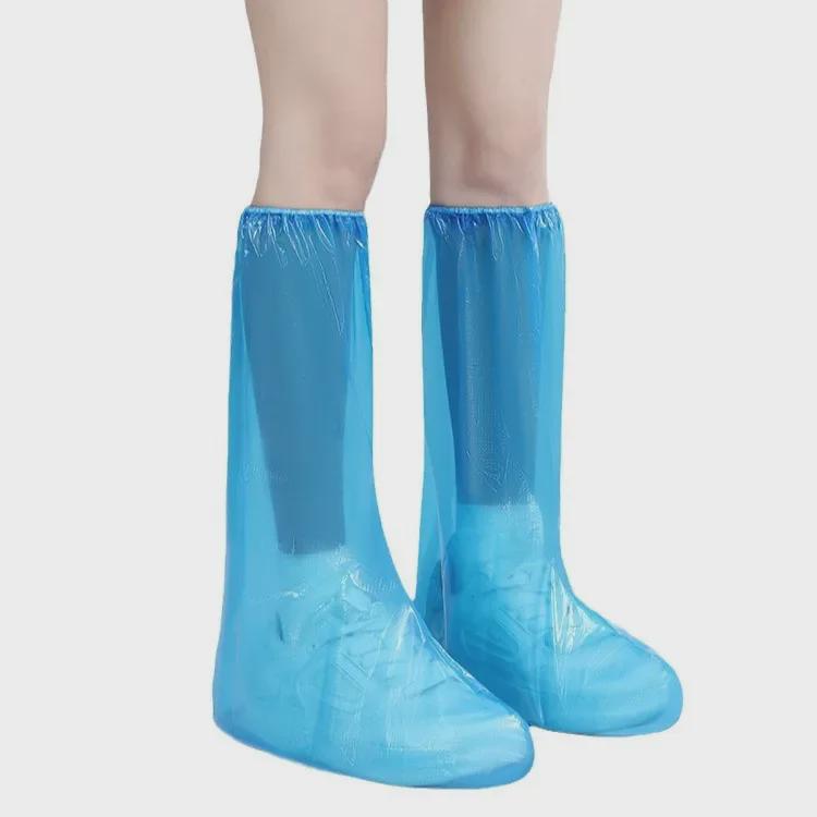 Портативные водонепроницаемые толстые прозрачные одноразовые бахилы - индивидуально упакованы для использования на открытом воздухе