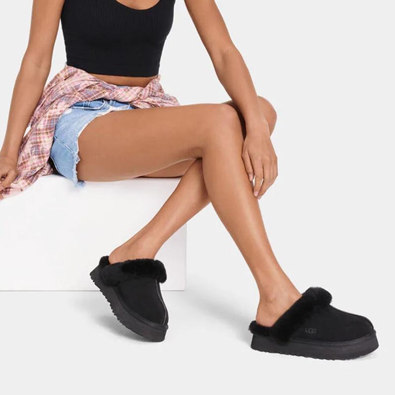 (WMNS) Женские шлепанцы UGG Disquette 'Черный' 1122550-BLK