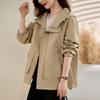 Khaki Trench Coat Women's New Spring and Autumn Women's Small Person Is Super Good-looking Short Coat