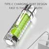 Led Mini Flashlight 3800lm Built-in 1800mah Lithium Battery Multifunctional Super Bright Working