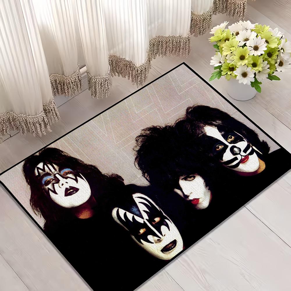 Рок-группа Kiss Коврик для двери Добро пожаловать Вход Балкон Ванная комната Пол Нескользящий коврик Ковер для спальни Домашнее украшение