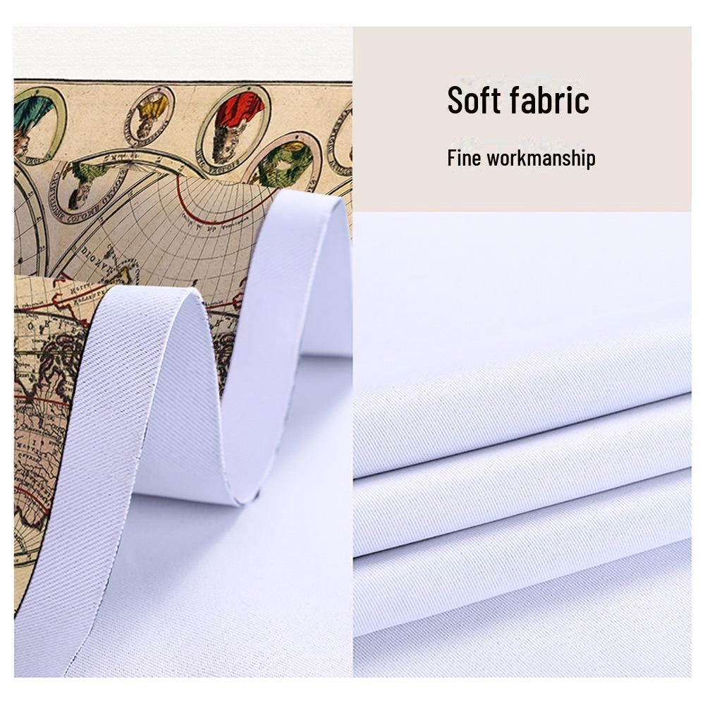 Популярная шелковая штора с ретро-картой для перегородки спальни