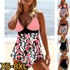 Новинка 2024 года, комплект танкини для плавания с 3D принтом, женская мода, купальник-монокини, летняя пляжная одежда, пляжный купальник из двух предметов
