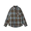 Японская Ретро Клетчатая Рубашка Мужская Весенне-Осенняя Модная Тенденция Универсальная Рубашка с Длинным Рукавом Куртка Мужская