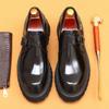 [Bulk Goods] British Casual Leather Shoes Men'S Genuine Leather Formal Wear Business Thick Sole Heightening Patent Leather Glossy One Pedal