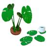 4Pcs 3D Printed Coaster Set Monstera Leaf Design Magnetic Base Plant
