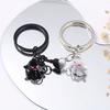 1Pair Couple Halloween Ghost Keychain Bag Hanging Key Rings Minority Magnetic Ghost Pendant  Gift