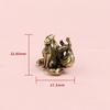 Miniature Antique Brass Lucky Nine Tailed Fox Figurines Feng Shui Ornament Copper Animal Mini Office Desktop Crafts Home Decor