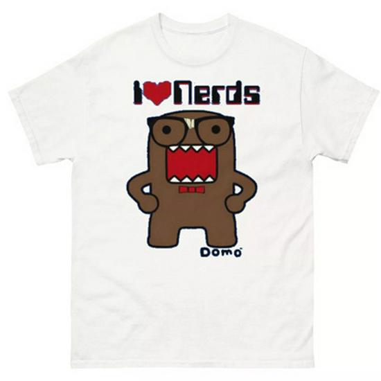 Domo Kawaii Y2K Retro Print Plus Size Men's Streetwear Cotton T-shirt