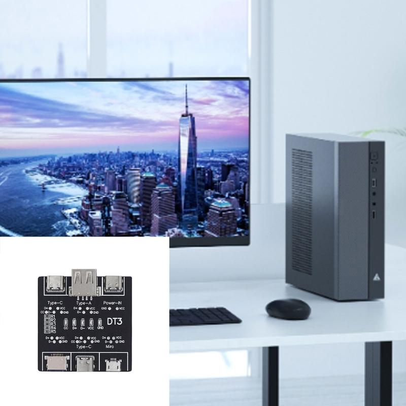 Тестер USB-кабеля для передачи данных PCBТестовая плата USB-кабеля для передачи данных Инструмент-аксессуар для быстрых детекторов для аномалий кабеля передачи данных