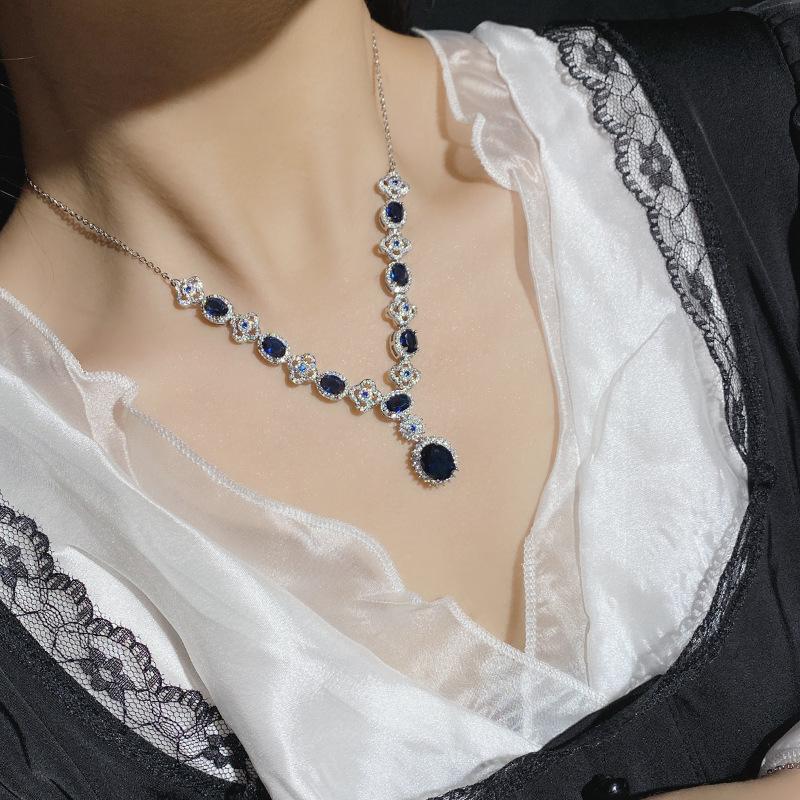 Камелия Французский Яркий Имитация Рубина Свадебный Набор, 18К Полное Бриллиантовое Покрытие Элегантные и Благородные Серьги Открытое Кольцо