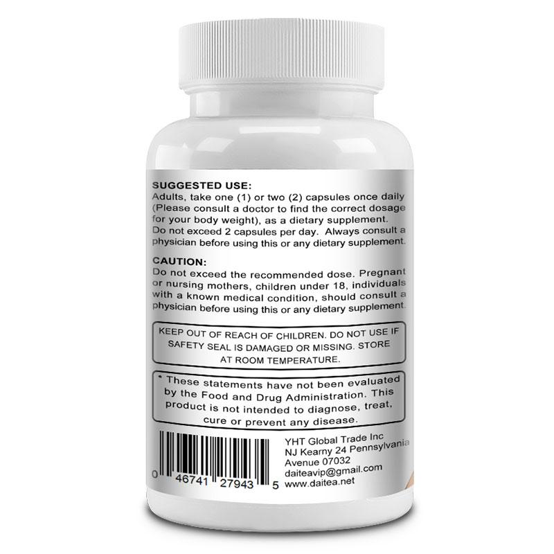DAITEA L-Arginine 1000 mg Dietary Supplement 120 Capsules