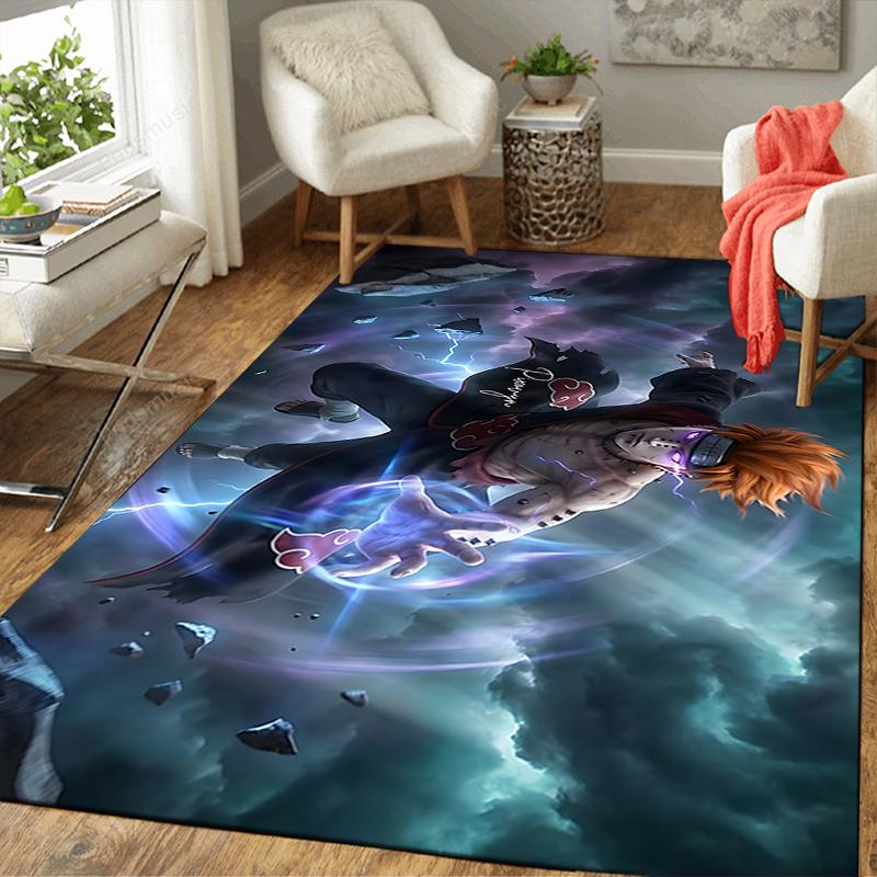 1Pc Powerful Anime Hero Action Rug, Office Carpet Indoor Outdoor Doormat, Non-Slip, Comfortable, Living, Christmas Halloween, Xmas Gift S1520