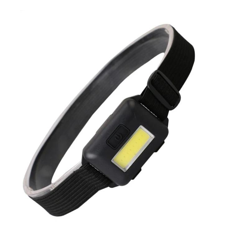 Outdoor COB Mini Headlight 3 Modes LED Night Riding Waterproof Battery Flashlight Headlight Torch Lantern Camping Night Fishing