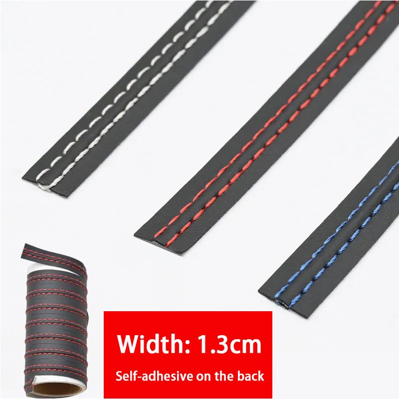 Автомобильные молдинги, отделка из искусственной кожи, оплетка, декоративная линия, полоска для двери, наклейка на приборную панель, салон автомобиля, полосы «сделай сам», универсальные