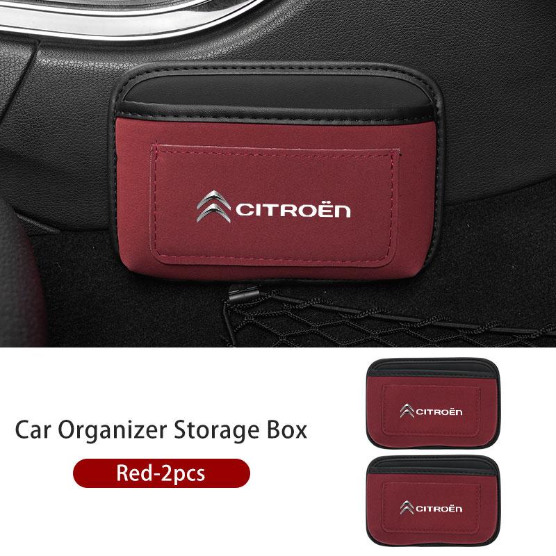 Paste Car Cards Phone Key Paste Box Self Adhesive Storage Pocket For Citroen C4 C3 C5 C1 C2 C6 VTS C4L DS3 DS4 DS5 Grand