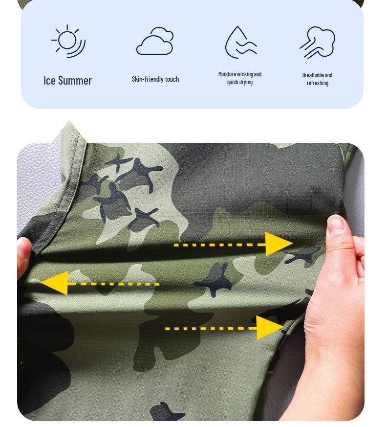 Men's Quick-Dry Summer Workwear Set: Breathable, Sun-Protective Suit for Outdoor Construction and Workshop Tasks