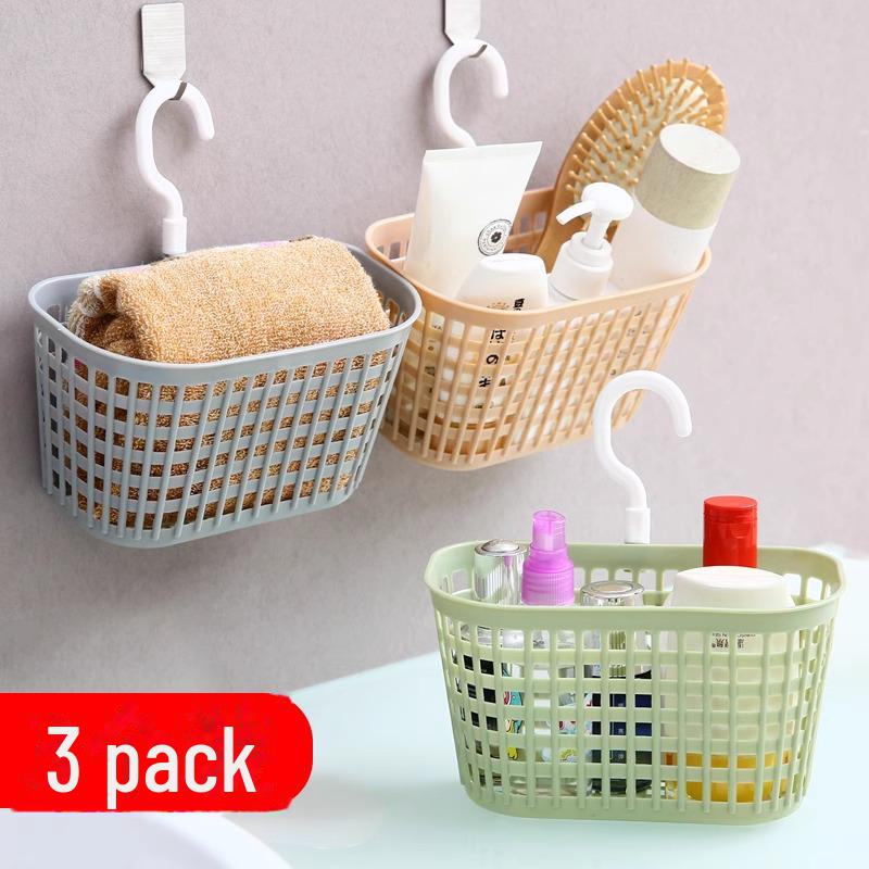 Настенная корзина для хранения вещей в ванной комнате - небольшой, пластиковый подвесной органайзер