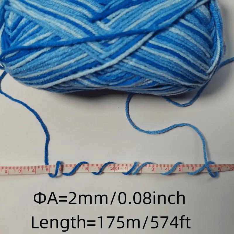 1 рулон вязаной пряжи, мягкая детская молочная хлопковая пряжа для шарфа, свитера, рукоделия и вязания крючком, радужная массивная пряжа