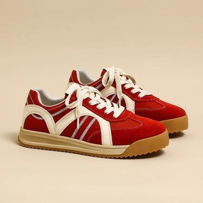 Мягкая кожа толстая подошва универсальная повседневная мода женская весна новая универсальная легкая спортивная тенденция женская обувь