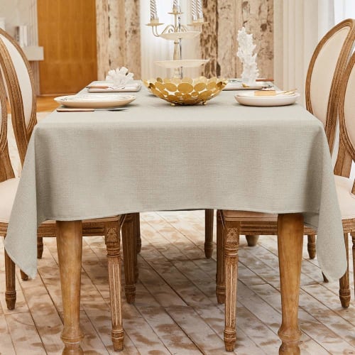 BALCONY & FALCON Tablecloth, Thick, Luxurious, Stylish, Water-Repellent, 120*160cm, Rectangular, Linen-Based, Solid Color, Waterproof, Stain-Resistant