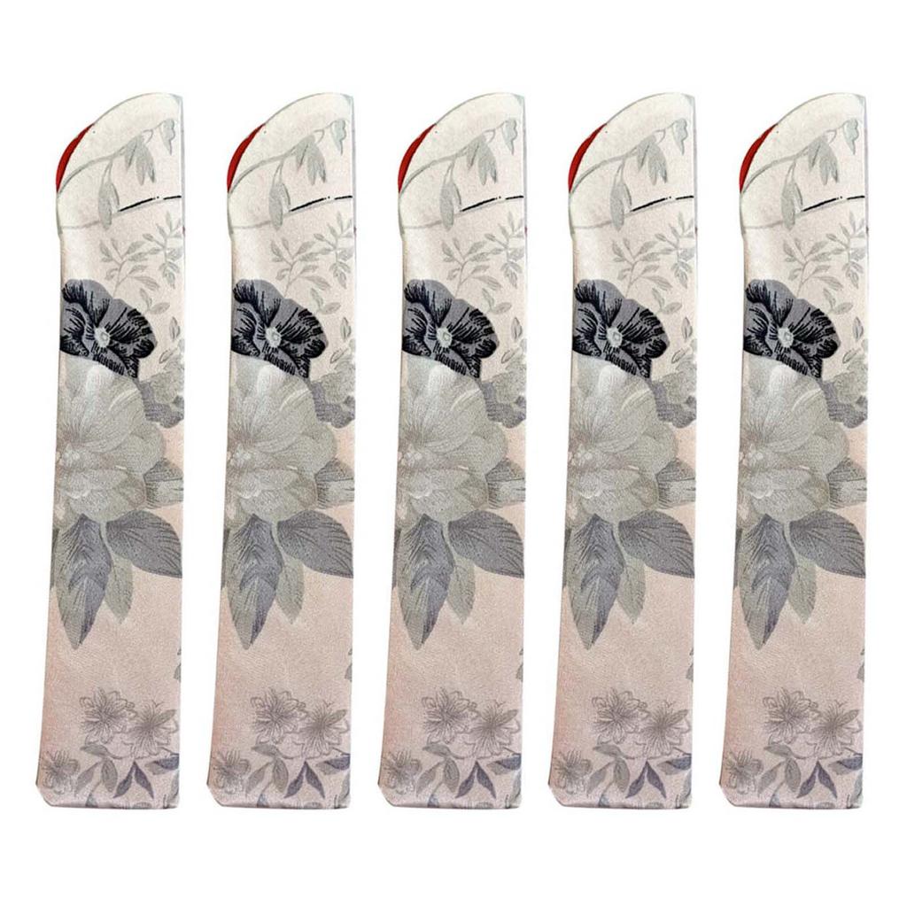 Упаковка из 5 складных шелковых сумок для хранения вееров, китайский чехол для веера, винтажный карман для цветов, защитный чехол для веера