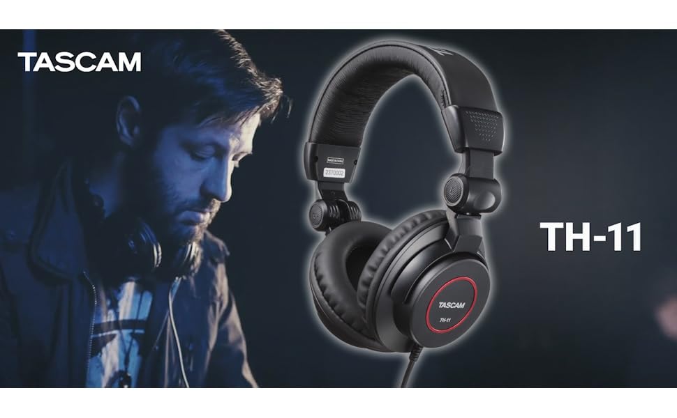 TASCAM Sealed Stereo Monitor Headphones Black Wired Video Production Music Production Distribution DTM Music Listening Instrument Performance