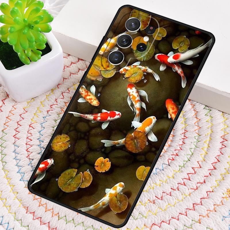 Рыбы Кои Картина Силиконовый Чехол Для Телефона Для Samsung Galaxy note 10 pro S26 S25 S24 S23 S22 S21 Plus S25Ultra Capa Чехол