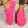 Plus - Size Women's 2025 New - Style Korean - Style Fleece - Lined Fuzzy Sheepskin - Lined Driving Moccasins for Winter - Outdoor Wear, Flat - Soled