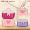 Portable Nail Tool Box Large Capacity Double Layer Multipurpose Hairpin Storage Case Jewelry Organizer