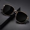 Неполяризованные винтажные солнцезащитные очки Y2K Style Metal с зеркальными линзами из поликарбоната, металлическая оправа, широкая посадка для пеших прогулок, удобные для мужчин и женщин