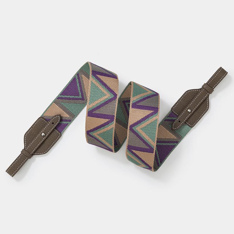 Жаккардовый широкий плечевой ремень для сумок Basket, Lindy и Pig Nose