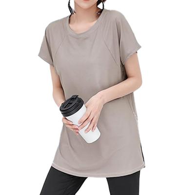 DAYCLOSET Йога Йога Шорты Длинные Свободные yoga125 Теплый Женский Топ, Футболка, Рукав, Подчеркивающий фигуру, Быстросохнущий, Легкий, Длина, Эластичный, Посадка, (2XL,