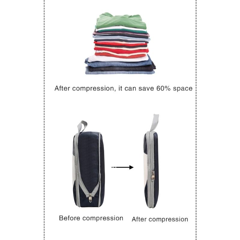 4 Set Travel Packing Cubes Compression Packing Cubes for Suitcase Luggage Cubes Suitcase Organizer Bags Travel Essential