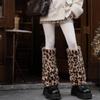Faux Fur Lolita Boots Cover Y2K Long Tube Sock Harajuku Style Warm Knee Sleeve  Women