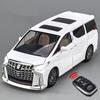 1:24 Тойоты Альфард MPV Легкосплавная Модель Автомобиля Литая Металлическая Модель Машинки Имитация Звука и Света Детская Игрушка Подарок С Ключом