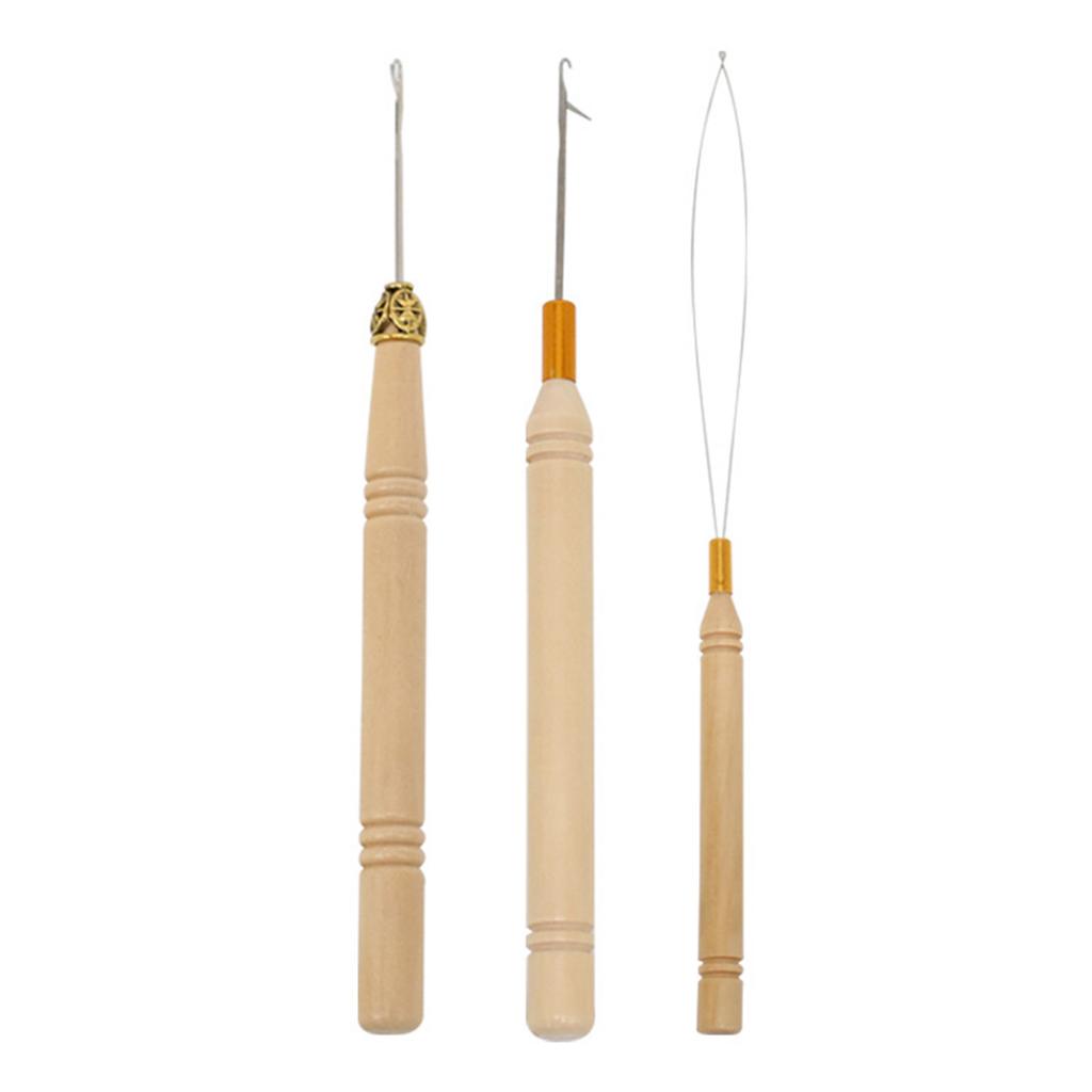 10 шт. Игла для протягивания, петля для наращивания волос, нитевдеватель, инструмент для бусин, инструмент для наращивания волос, крючки для вязания крючком