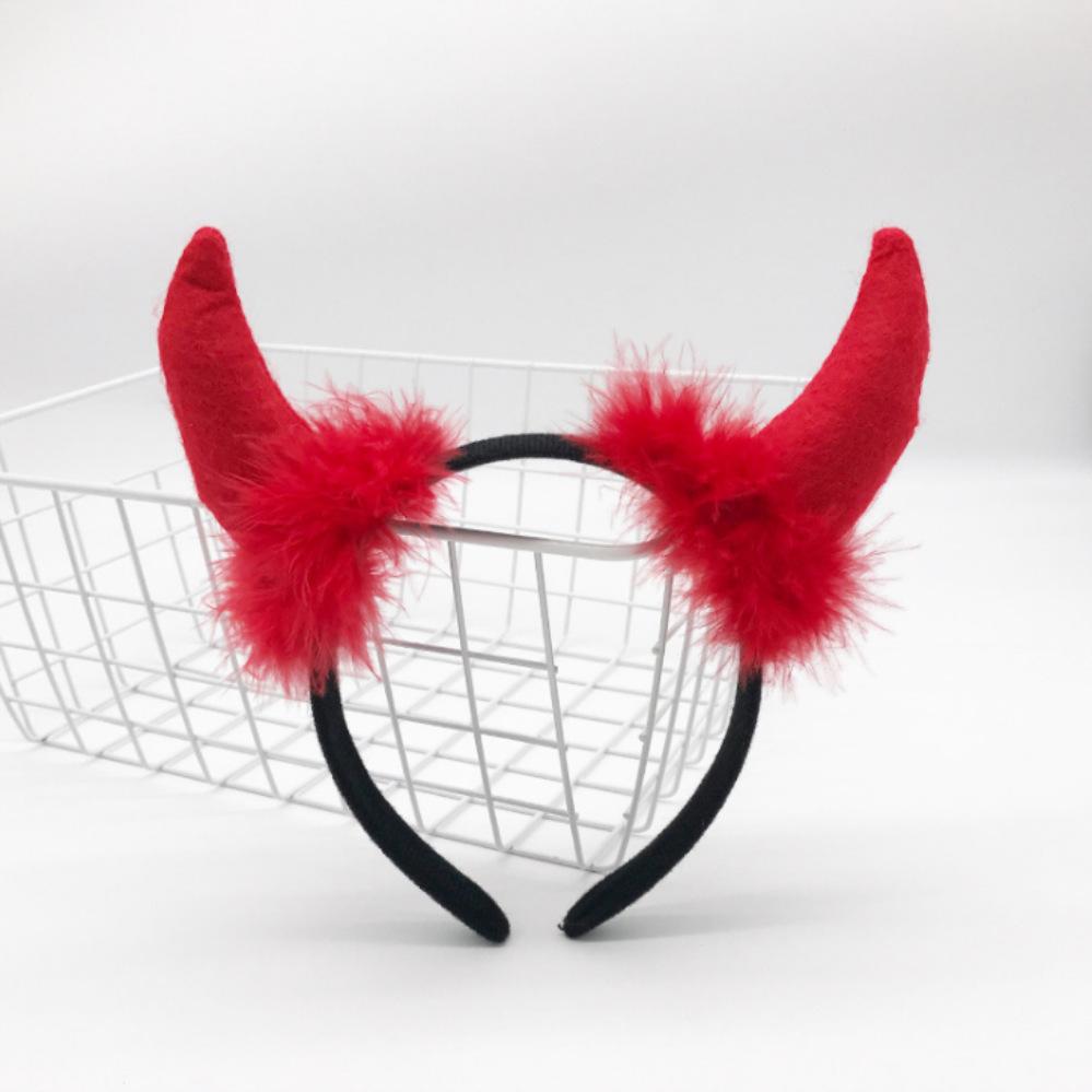 Goth Devil Headband Horns Children Headbands Halloween Party Adults Decorations