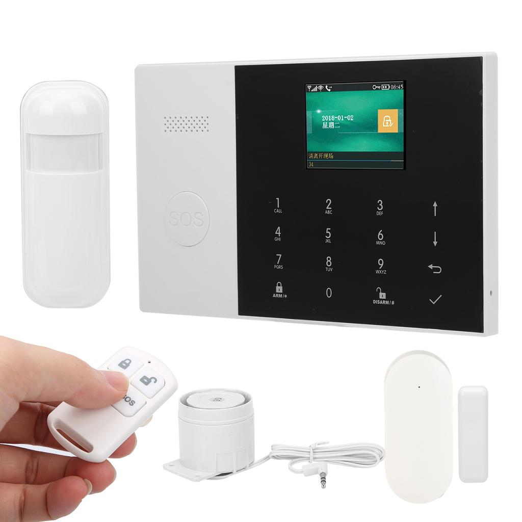 WIFI+GSM+GPRS 2.4in TFT Alarm System AntiTheft Detector with SOS Button for Home Surveillance for