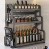 Modern Carbon Steel Multifunctional Kitchen Storage Rack
