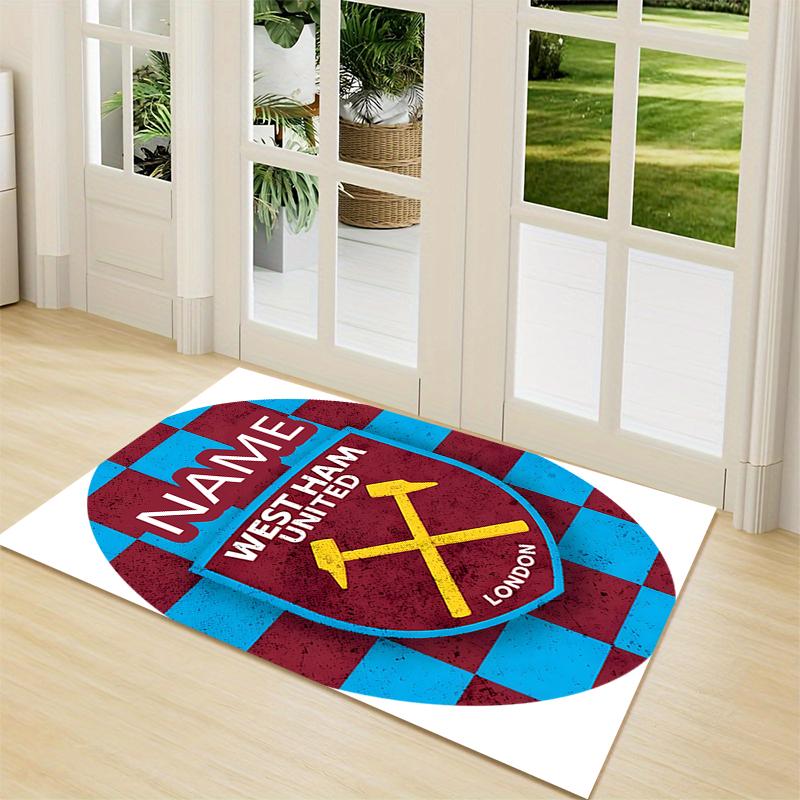 Custom Name Chelsea Heart London Crest Carpet Rug Customizable Soft Washable Anti-Slip Home Living Room Sofa Mats Personalized Rug. 0909238