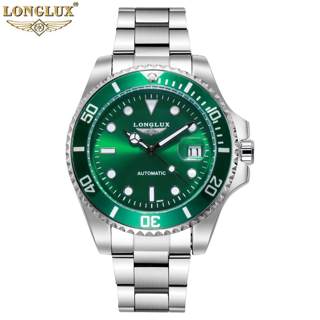 LONGLUX Aqua Ghost Мужские автоматические механические часы Водонепроницаемые мужские часы