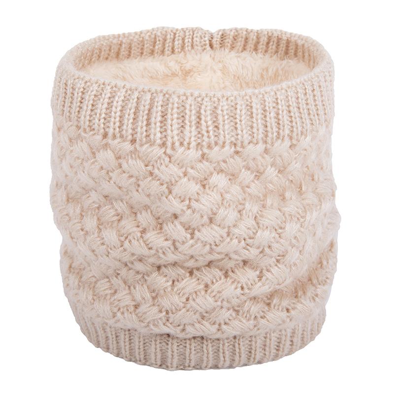 Зимний женский вязаный шарф однотонный флисовый снуд шарфы женский теплый из искусственного меха толстый унисекс шарф на шею кольцо лыжный альпинистский шарф