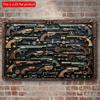 2D Flat Wooden Sign 30*20cm Vintage Firearms Wooden Wall Decorative Sign, Retro Military Decor for Home, Living Room, Farmhouse, Door & Scene