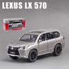 1/32 Scale Lexus LX570 Off-Road Alloy Diecast Car Model, Pull Back Metal Vehicle Toy with Sound and Light 6 Open Doors for Kids Adults Gift Collection