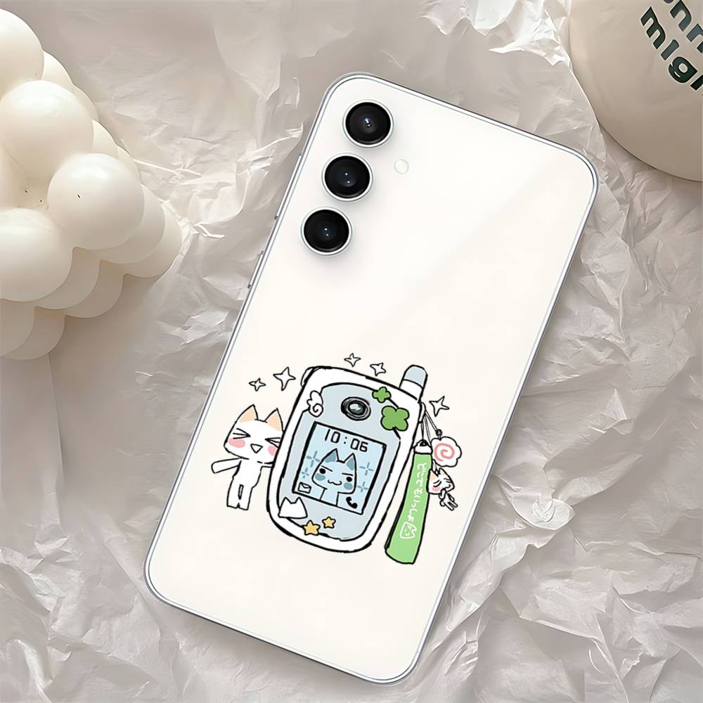 INS Милый Чехол-Кот T-Toro Inoue-S для Samsung Galaxy S25 S24 S23 S22 S21 FE Ultra Plus A32 A53 A13 A31 Мягкий Чехол