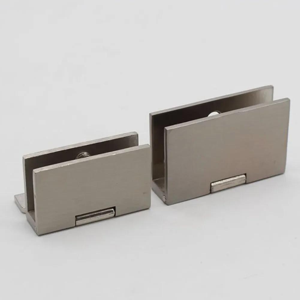 Петля для стеклянной двери шкафа, зажим для ворот витрины шкафа, мебельная фурнитура, петли для квадратной стеклянной двери 4-10 мм