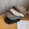 Retro Solid Color Toned Cotton Twill Cap Sunshade Casual Artistic Travel Hats