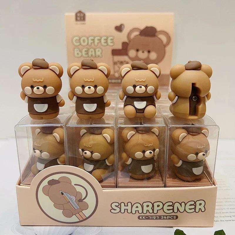 Kawaii точилка для карандашей корейские канцелярские принадлежности силиконовые милые панды ручная ручка резак для карандашей инструмент для студентов школьные офисные принадлежности